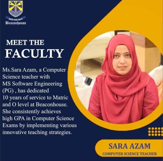 Sara Azam Beaconhouse teacher