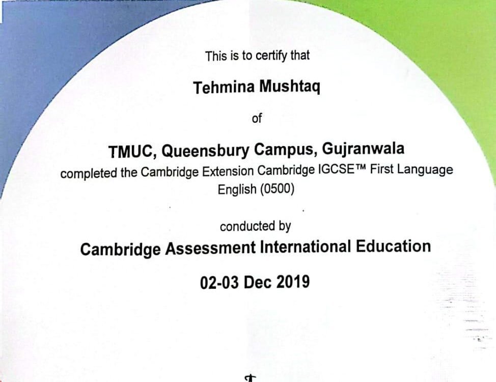 Experienced SAT English tutor Tehmina Mushtaq providing online and home tuition in Lahore.