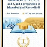 Top rated experienced tutors for NET 1-2-3-4 in isb Rwp lah Pakistan