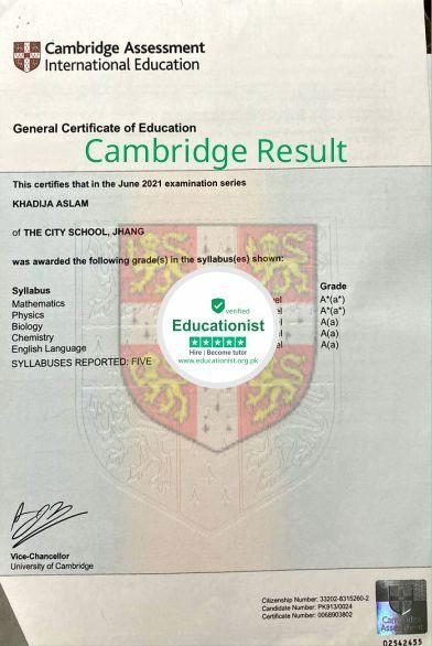 home-online tutor for O Level English Miss Sumaira