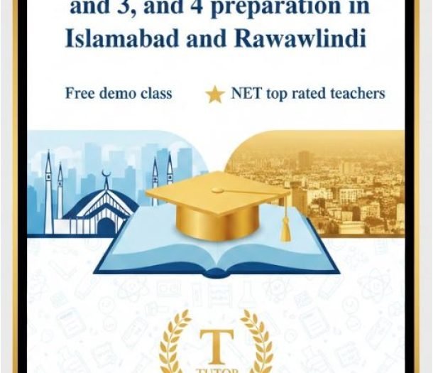 Top rated experienced tutors for NET 1-2-3-4 in isb Rwp lah Pakistan